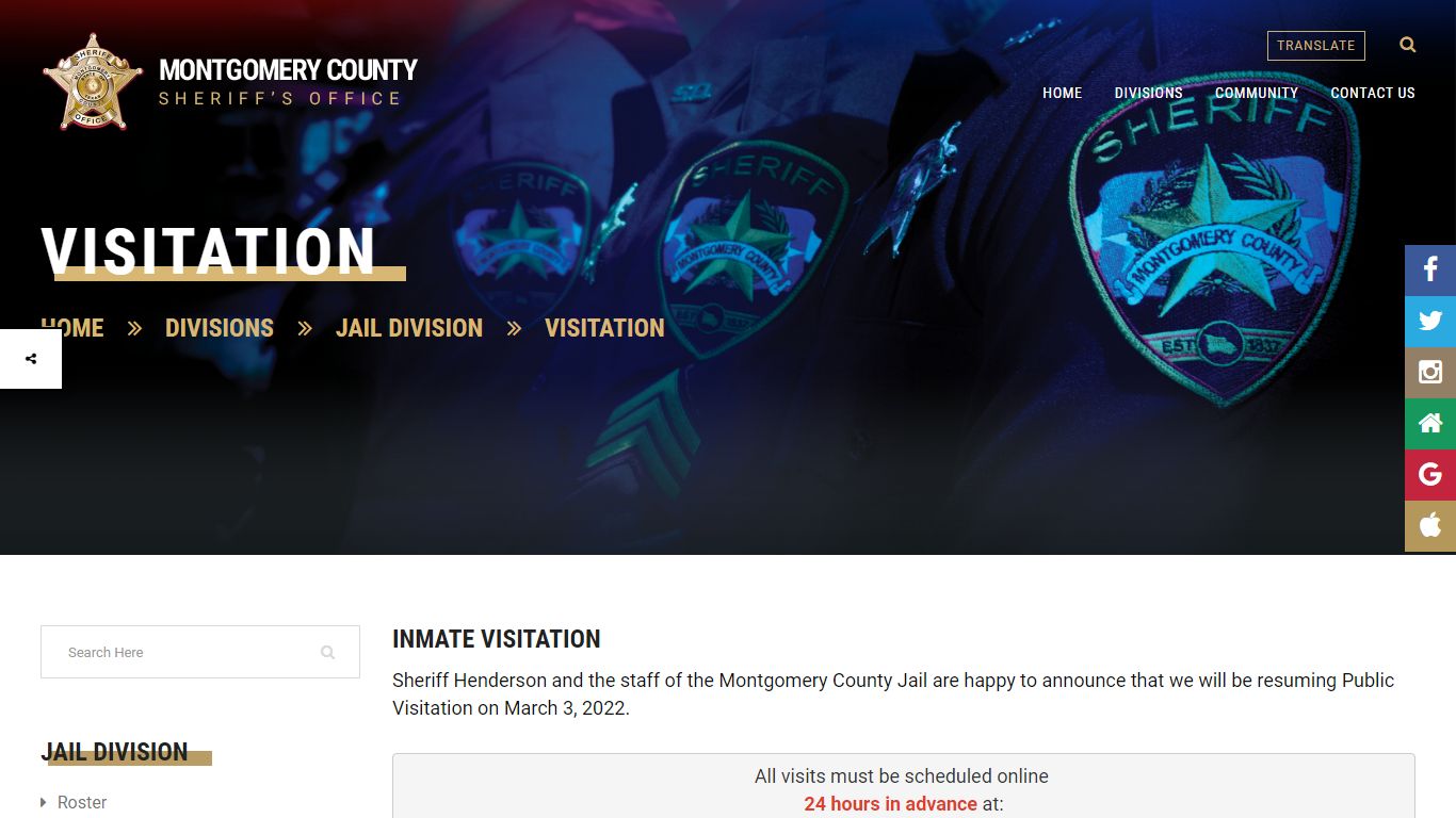 Welcome to Montgomery County Sheriff's office